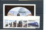 Grenada Grenada 1153-1158, Block 105 postfrisch Lokomotive MiNr. 1153-1158, Block 105 postfrisch Lokomotive -