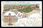 AK Iserlohn Rathaus, Panorama 1902 gebraucht -