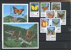 Jungferninseln Jungferninseln 729-736, Block 67-68 postfrisch Schmetterling MiNr. 729-736, Block 67-68 postfrisch Schmetterling -