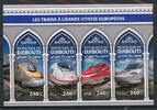 Dschibuti KB mit Dschibuti KB mit 2284-2287 postfrisch Eisenbahn MiNr. 2284-2287 postfrisch Eisenbahn -
