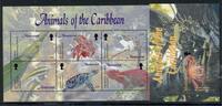 Montserrat KB mit Montserrat KB mit 1212-1217 + Bl. 98 postfrisch Tiere Karibik MiNr. 1212-1217 + Bl. 98 postfrisch Tiere Karibik -