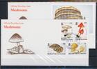 Jungferninseln Jungferninseln 755-758, Block 73 Pilze Ersttagesbrief/FDC MiNr. 755-758, Block 73 Pilze Ersttagesbrief/FDC -