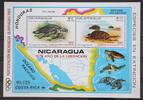 Nicaragua Nicaragua Block 114 postfrisch Olympia 1980 Lake Placid / Moskau MiNr. Block 114 postfrisch Olympia 1980 Lake Placid / Moskau -