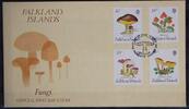 Falkland Inseln Falkland Inseln 468-471 gestempelt als FDC / Pilze MiNr. 468-471 gestempelt als FDC / Pilze -
