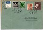 BRD 143, 128 auf Postkarte als Mischfrankatur portogerechte seltene Frank -