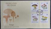 Falkland Inseln Falkland Inseln 468-471 gestempelt als FDC / Pilze MiNr. 468-471 gestempelt als FDC / Pilze -
