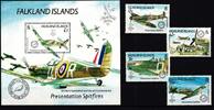 Falkland Inseln Falkland Inseln 522-525 und Block 7 postfrisch Luftfahrt MiNr. 522-525 und Block 7 postfrisch Luftfahrt -