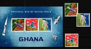 Ghana Ghana 310-312 und Block 26 postfrisch Raumfahrt MiNr. 310-312 und Block 26 postfrisch Raumfahrt -