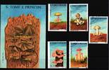 Sao Tome e Principe Sao Tome e Principe 1043-1047 und Block 178 gestempelt Pilze MiNr. 1043-1047 und Block 178 gestempelt Pilze -