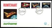 Surinam Surinam 967-969 gestempelt als FDC / Raumfahrt MiNr. 967-969 gestempelt als FDC / Raumfahrt -