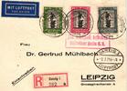 Danzig 217-219 als Ersttagsbrief 7.7.29, nur Briefvorderseite -