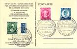 Fr. Zone Württemberg Fr. Zone Württemberg 44-46 gestempelt auf AK, SST 28. Aug, 1949 MiNr. 44-46 gestempelt auf AK, SST 28. Aug, 1949 -