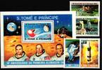 Sao Tome e Principe Sao Tome e Principe 646-649 und Block 45 postfrisch Raumfahrt MiNr. 646-649 und Block 45 postfrisch Raumfahrt -