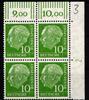 BRD BRD 183y DZ 2 postfrisch Eckrand 4er Block, Druckerzeichen 2 MiNr. 183y DZ 2 postfrisch Eckrand 4er Block, Druckerzeichen 2 -