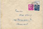 BRD 178 auf Paketkarte in Mischfrankatur mit 8 waagerechten Paaren -