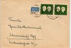 BRD 197 auf Brief als Mehrfachfrankatur portogerecht -