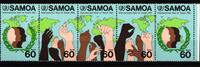Samoa Samoa 571-575 postfrisch Fünferstreifen Intern. Jahr der Jugend MiNr. 571-575 postfrisch Fünferstreifen Intern. Jahr der Jugend -