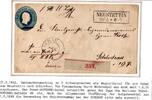 Preußen Paketbegleitbrief als Ganzsachenumschlag von 1852 Aufgabe Zettel -