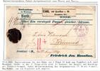 Norddeutscher Bund Paketaufgabezettel Frankfurt - Rennerod, Thurn & Taxis -
