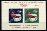 Panama Panama Block 14 mit 683 und 684 postfrisch Olympische Winterspiele 1964 MiNr. Block 14 mit 683 und 684 postfrisch Olympische Win -
