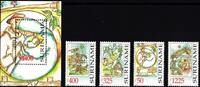 Surinam Surinam 1666-1669 und Block 75 postfrisch Weihnachten MiNr. 1666-1669 und Block 75 postfrisch Weihnachten -