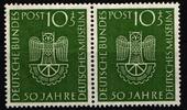 BRD Bund BRD Bund 163 postfrisch als Paar geprüft Schlegel BPP MiNr. 163 postfrisch als Paar geprüft Schlegel BPP -