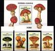 Sierra Leone Sierra Leone 1076-1079 und Block 75 postfrisch Pilze MiNr. 1076-1079 und Block 75 postfrisch Pilze -
