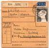 BRD Bund 165 auf Paketkarte 6x als Mehrfachfrankatur -