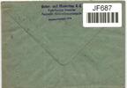 BRD Bund 124 auf Brief als Mehrfachfrankatur -