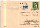 BRD Bund 151 auf Postkarte als Einzelfrankatur portogerecht -