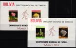 Bolivien Bolivien Block 36 und 37 postfrisch Fußball MiNr. Block 36 und 37 postfrisch Fußball -