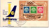 Uruguay Block 15 auf Brief Erstflug -