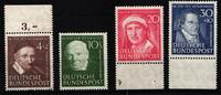 BRD Bund BRD Bund 143-146 postfrisch größtenteils vom Rand MiNr. 143-146 postfrisch größtenteils vom Rand -