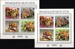 Obervolta WWF Obervolta WWF 957-960 A+B postfrisch als Kleinbögen, Gepard MiNr. 957-960 A+B postfrisch als Kleinbögen, Gepard -