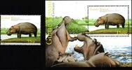 Guinea Bissau Guinea Bissau Block 376 + 2007 postfrisch Flusspferde MiNr. Block 376 + 2007 postfrisch Flusspferde -
