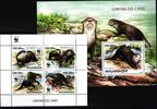 Mosambik Mosambik 8884-8887 und Block 1217 postfrisch Viererblock / WWF MiNr. 8884-8887 und Block 1217 postfrisch Viererblock / WWF -