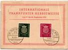 BRD Bund 121-122 auf Ausstellungskarte Frankfurter Herbstmesse -