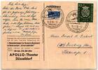 BRD Bund 121 auf Postkarte als Einzelfrankatur portogerecht -