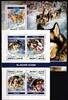Sierra Leone Sierra Leone 9569-9572 und Block 1442 postfrisch Kleinbogen / Hunde MiNr. 9569-9572 und Block 1442 postfrisch Kleinbogen / Hunde -