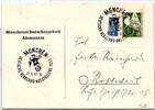BRD Bund 168 auf Postkarte portogerecht, Burschenschaft Alemannia -