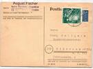 BRD Bund 111 auf Postkarte als Einzelfrankatur portogerecht -