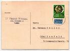 BRD Bund 141 auf Postkarte als Einzelfrankatur portogerecht -