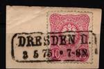 Deutsches Reich Deutsches Reich 33 a gestempelt Sachsen-Stempel, geprüft Wiegand BPP MiNr. 33 a gestempelt Sachsen-Stempel, geprüft Wiegand BPP -