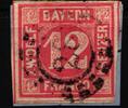Bayern Bayern 6 gestempelt auf Briefstück MiNr. 6 gestempelt auf Briefstück -