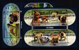 Togo Togo 8326-8329 und Block 1476 postfrisch Kleinbogen / Hunde MiNr. 8326-8329 und Block 1476 postfrisch Kleinbogen / Hunde -