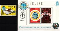 Belize Belize Block 42 + 603 postfrisch Rotary Club MiNr. Block 42 + 603 postfrisch Rotary Club -