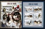 Mosambik Mosambik 6441-6446 und Block 739 postfrisch Kleinbogen / Hunde MiNr. 6441-6446 und Block 739 postfrisch Kleinbogen / Hunde -