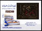 Sharjah Sharjah Block 46 B postfrisch Boxen Olympiade Mexiko 1968 MiNr. Block 46 B postfrisch Boxen Olympiade Mexiko 1968 -