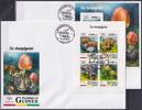 Guinea Guinea 12780-12783 und Block 2852 gestempelt als FDC / Pilze MiNr. 12780-12783 und Block 2852 gestempelt als FDC / Pilze -