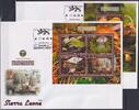 Sierra Leone Sierra Leone 11322-11325 und Block 1759 gestempelt als FDC / Pilze MiNr. 11322-11325 und Block 1759 gestempelt als FDC / Pilze -